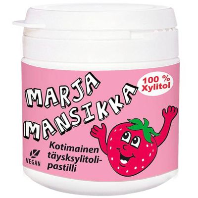 Marja Mansikka Täysksylitolipastilli imeskeltävä 150tabl