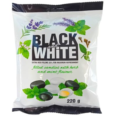 Black and White Minttu ja Yrtti karamellit 220g