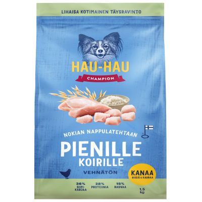 Hau Hau Champion pienille koirille kanaa riisiä kauraa 1,5kg