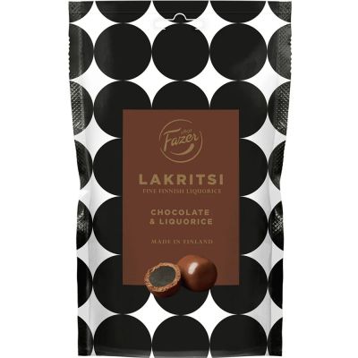 Fazer Chocolate & Liquorice suklaakuorrutettu lakritsi 140g