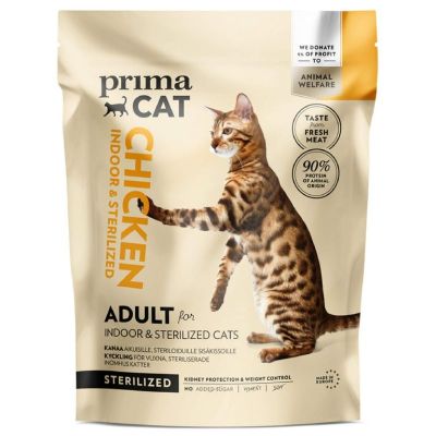 PrimaCat Kanaa aikuisille steriloiduille sisäkissoille 400g