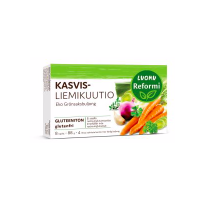 Reformi Luomu kasvisliemikuutio 8kpl