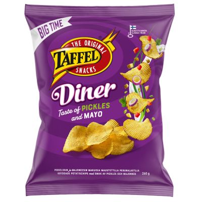 Taffel Diner Pickles & Mayo perunalastu 260g