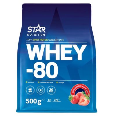 Star Nutrition Whey-80 Strawberry proteiinijauhe 500g