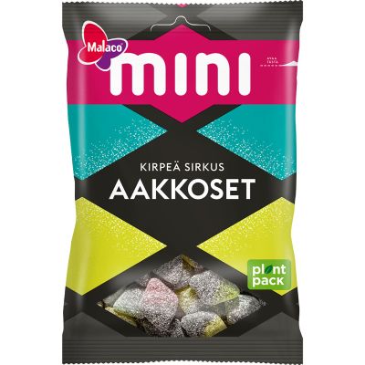 Malaco Aakkoset Mini Kirpeä Sirkus makeissekoitus 120g