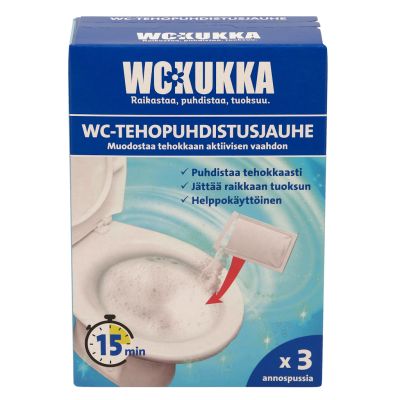 WC Kukka WC-Tehopuhdistusjauhe 3 x 100g