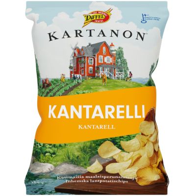 Taffel Kartanon kantarelli perunalastu 180g