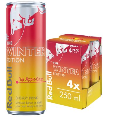 Red Bull Winter Edition Fuji Apple-Ginger energiajuoma 250ml x 4kpl