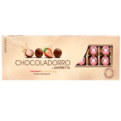 Mieszko Chocoladorro Strawberry & Sparkling Wine täytesuklaakonvehteja 174g