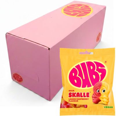 Bubs Lemon Raspberry Skalle makeinen 155g x 12kpl