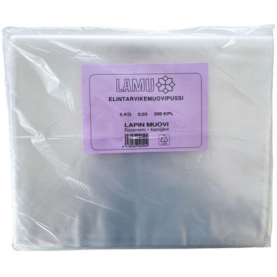 Elintarvikemuovipussi 5kg x 200kpl