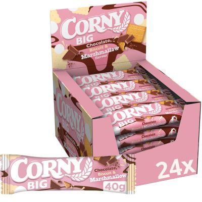 Corny BIG Choco Biscuit Marshmallow välipalapatukka 40g x 24kpl