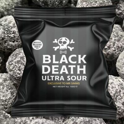 Black Death Ultra Sour maailman kirpein karkki 16kpl