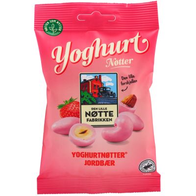 Den Lille Nöttefabrikken Yoghurt Mansikka pähkinäsekoitus 70g