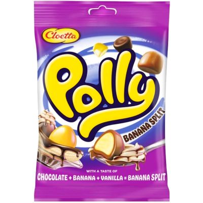 Cloetta Polly Banana Split vaahtokarkki 100g