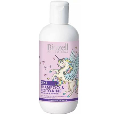Biozell Kids Lasten 2in1 Shampoo ja hoitoaine 300ml