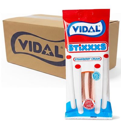 Vidal Stixxxs Strawberry Cream karkkitikut 90g x 14kpl