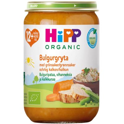 HiPP 12kk Bulguripataa, vihanneksia ja kalkkunaa 250g