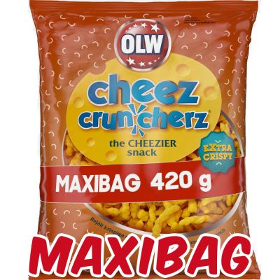 OLW Cheez Cruncherz juustosnacks Maxibag 420g