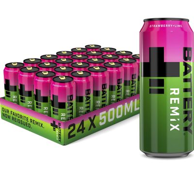 Battery Remix Strawberry-Lime energiajuoma 500ml x 24-pack