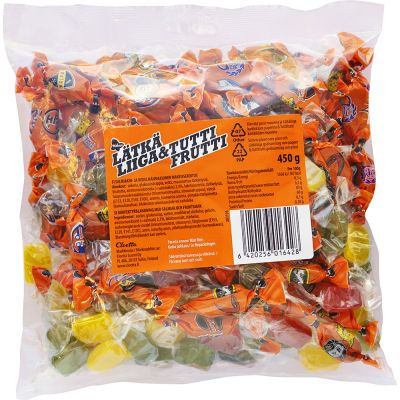 Malaco Lätkäliiga & Tutti Frutti makeissekoitus 450g
