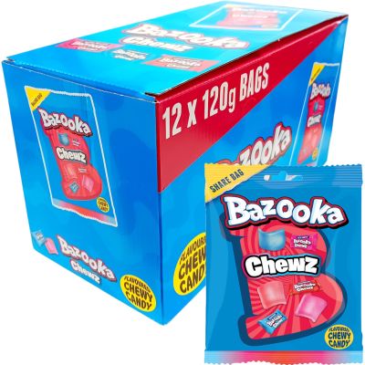 Bazooka Chews hedelmätoffee 120g x 12kpl