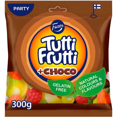 Fazer Tutti Frutti Choco karkkipussi 300g