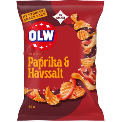 OLW Paprika & Havssalt perunalastu 90g
