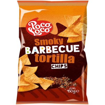 Poco Loco Smoky Barbecue tortilla chips maissilastu 450g