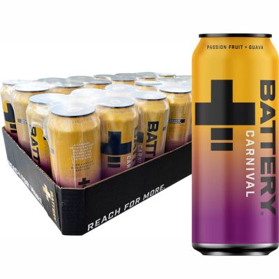 Battery Carnival Passion Fruit + Guava energiajuoma 500ml x 24-pack
