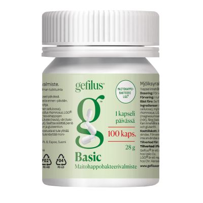 Gefilus Basic Maitohappobakteerivalmiste 100 tabl