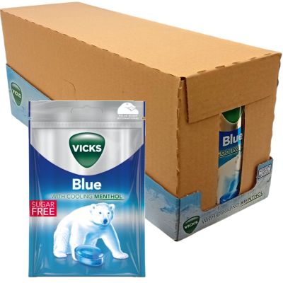 Vicks Blue sokeriton kurkkupastilli 72g x 20kpl