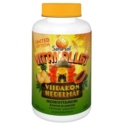 Sana-sol Vitanallet Viidakon Hedelmät monivitamiini 120kpl