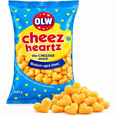 OLW Cheez Heartz juustosnacks 200g