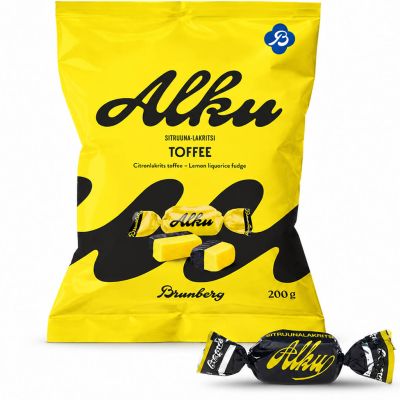 Brunberg Alku Sitruuna-Lakritsi toffee 200g