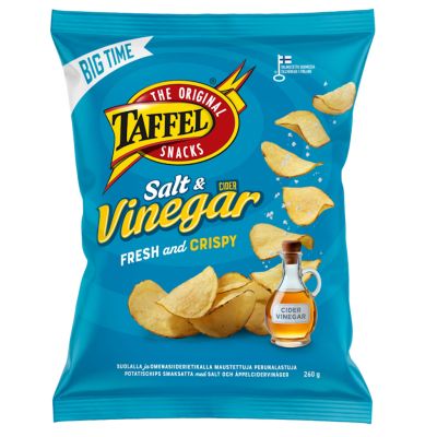 Taffel Salt & Vinegar perunalastu 260g