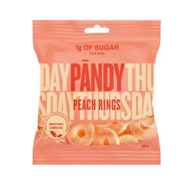 Pändy Persikka Renkaat makeispussi 50g