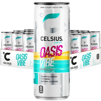 Celsius Oasis Vibe kaktus-lime energiajuoma 355ml x 24kpl