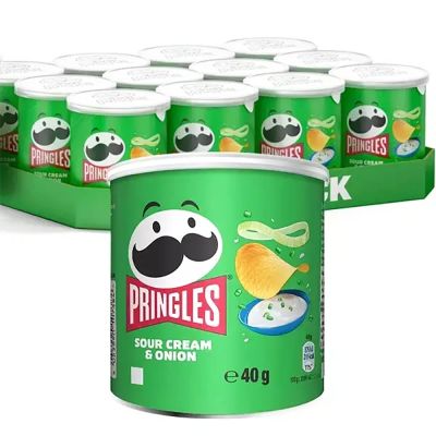 Pringles Sourcream & Onion perunalastu 12 x 40g