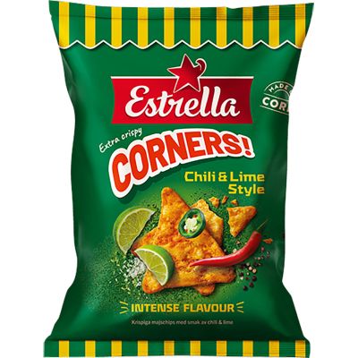 Estrella Corners Chili Lime maustetut tortillalastut 160g
