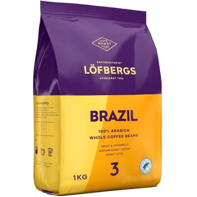 Löfbergs Medium Roast Kahvipapu Brazil 1kg