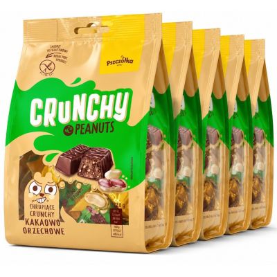 Crunchy Choco Peanuts Suklaacrisp makeiset 174g x 5 kpl