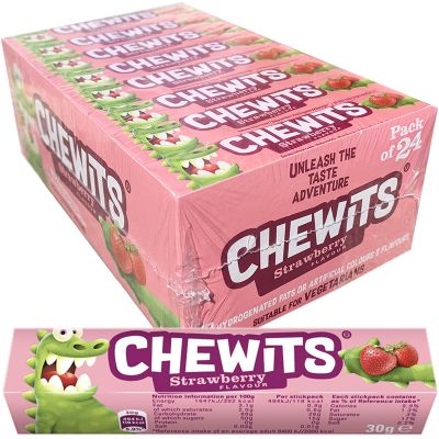 Cloetta Chewits Mansikka toffee 30g x 24kpl