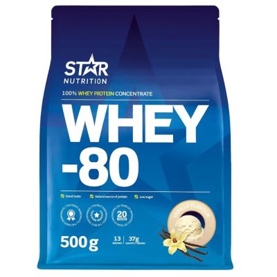 Star Nutrition Whey-80 Vanilla proteiinijauhe 500g