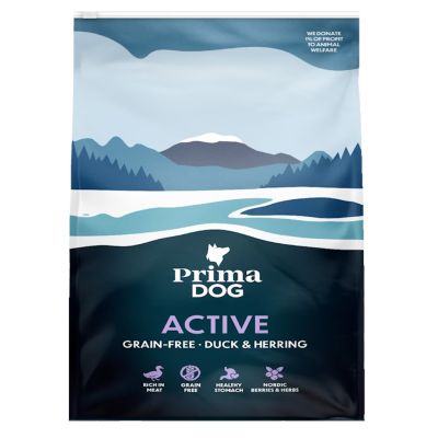 PrimaDog Viljaton Ankka & Silli aktiivisille aikuisille koirille 10kg