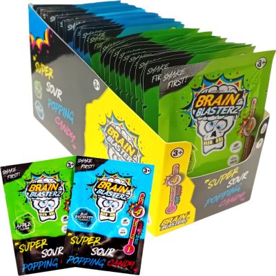 Brain Blasterz Popping Candy kirpeä poksukarkki 10g x 30kpl