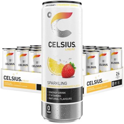 Celsius Strawberry Lemonade energiajuoma 355ml x 24kpl