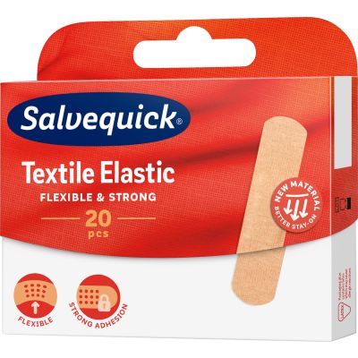 Salvequick Textile Elastic laastari 20 kpl