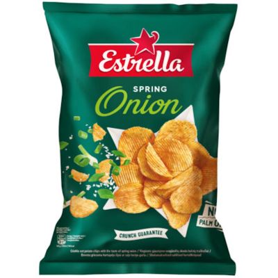 Estrella Spring Onion perunalastu 130g