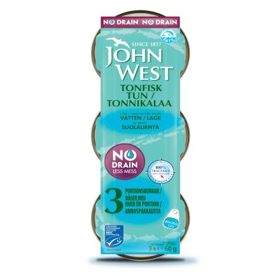 John West Valutettu Tonnikalaa ja vähän suolalientä MSC 60g x 3kpl